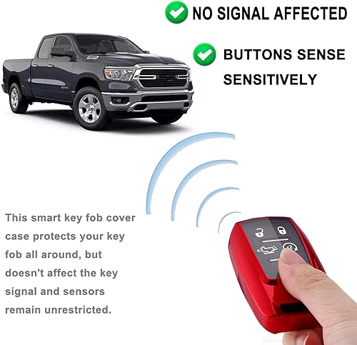 Miniatura 3 de Funda para llavero para Dodge Ram 1500 2019 2020 2021, accesorios de TPU suave, soporte remoto de poliuretano termoplástico, protector de piel,