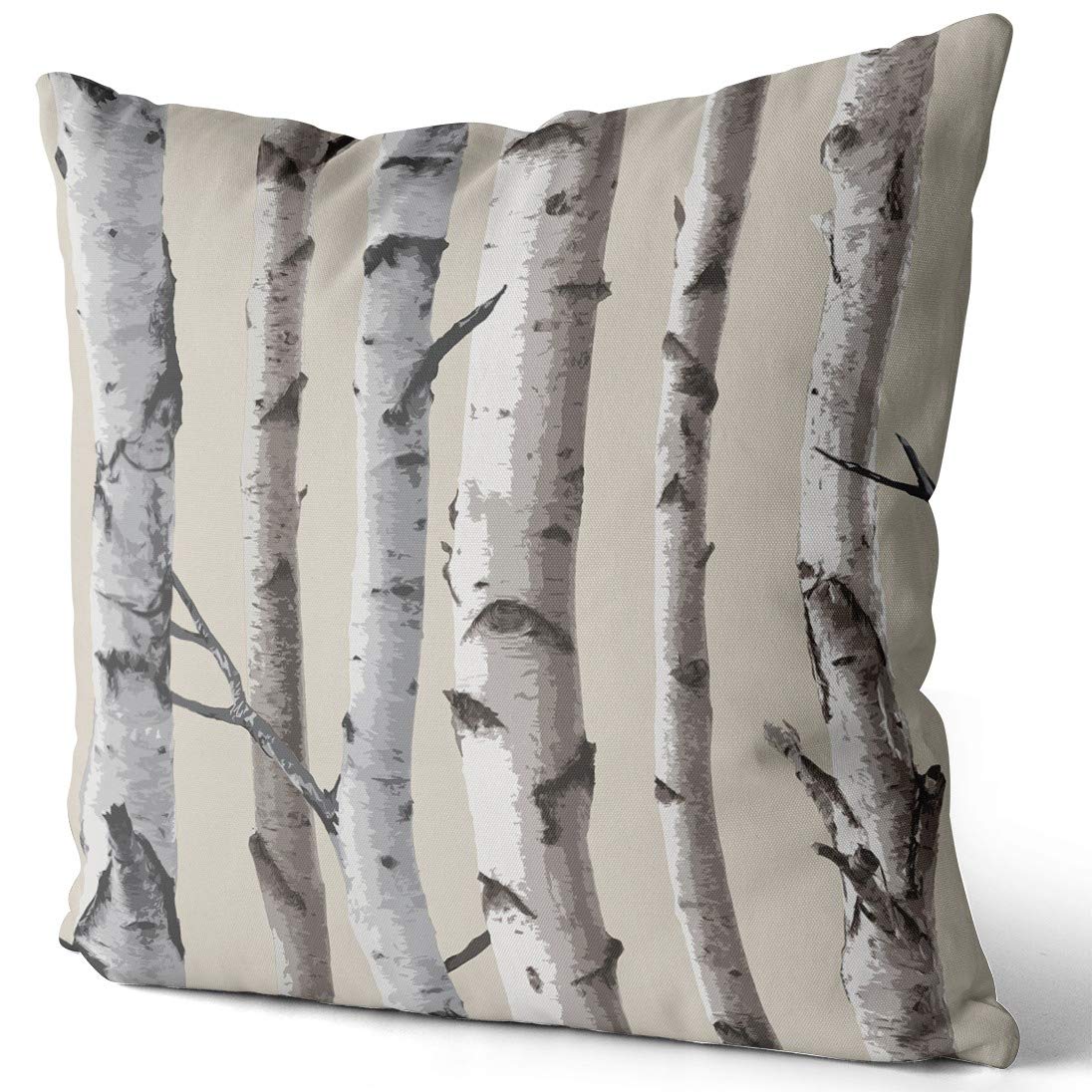 WEINIYA 2 Pack Birch Tree Pillow Covers - Double Sided 18x18 Inch Square Cushion Cases For Sofa Decor - View #3