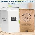 Shazo 2 PC (9,5 L | 321 oz) conteneurs de stockage de farine et de sucre - Conteneurs de stockage alimentaire en plastique extra grands avec couvercles, ensemble de canisters hermétiques sans BPA pour riz, céréales et pâtes