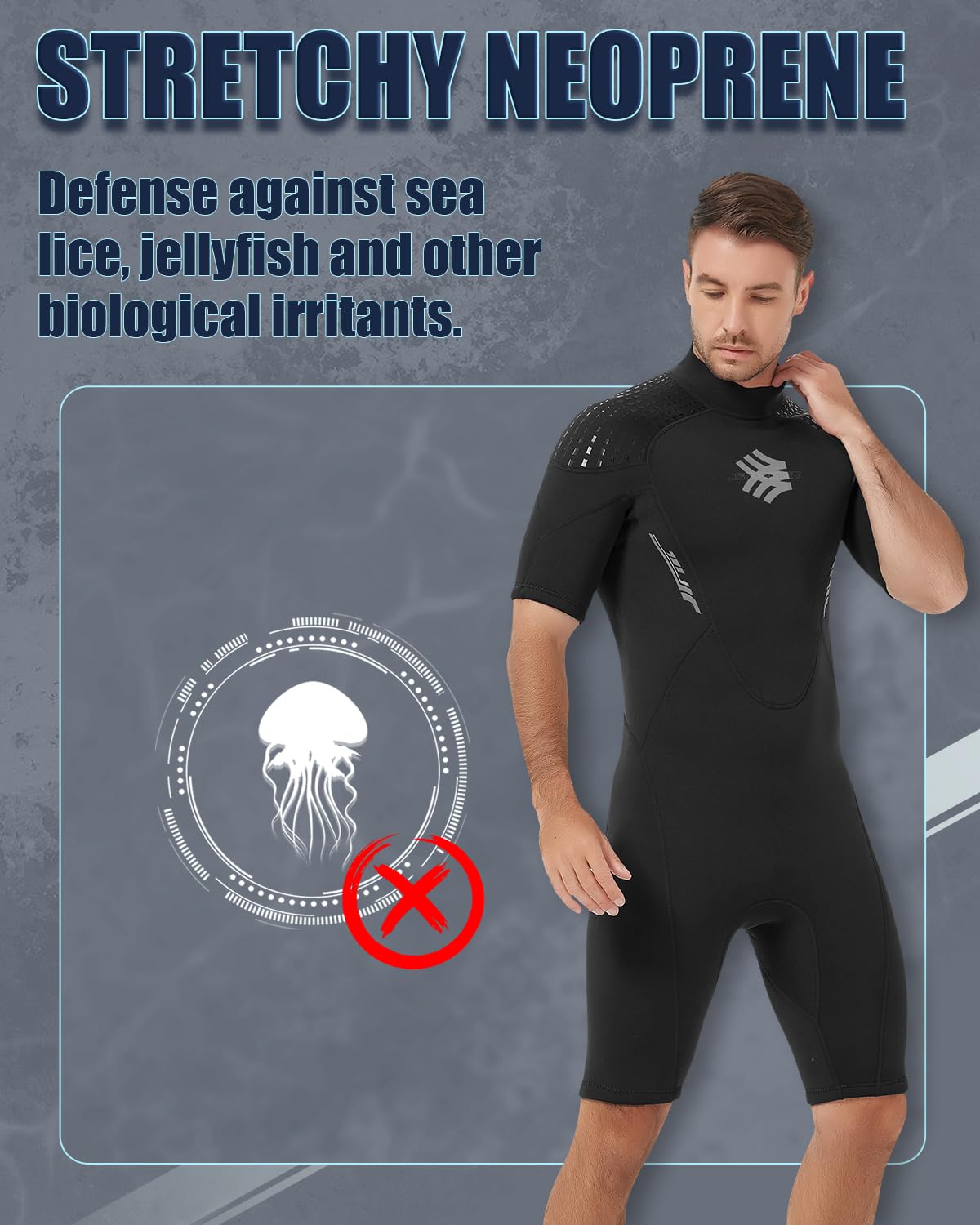Kombinezony dla mężczyzn, neoprenowe kombinezony do nurkowania z zamkiem błyskawicznym 3 mm do nurkowania, snorkelingu, surfingu, pływania