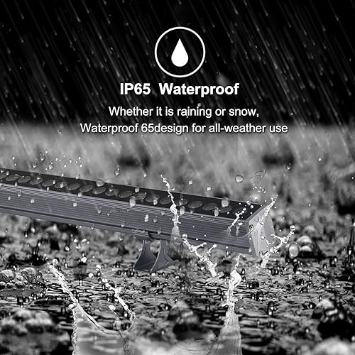 Miniatura 7 de Luz de arandela de pared con control remoto RF, 144 W, 40 pulgadas, lineal RGBW 5000K, luz de inundación LED, IP65 resistente a la intemperie que