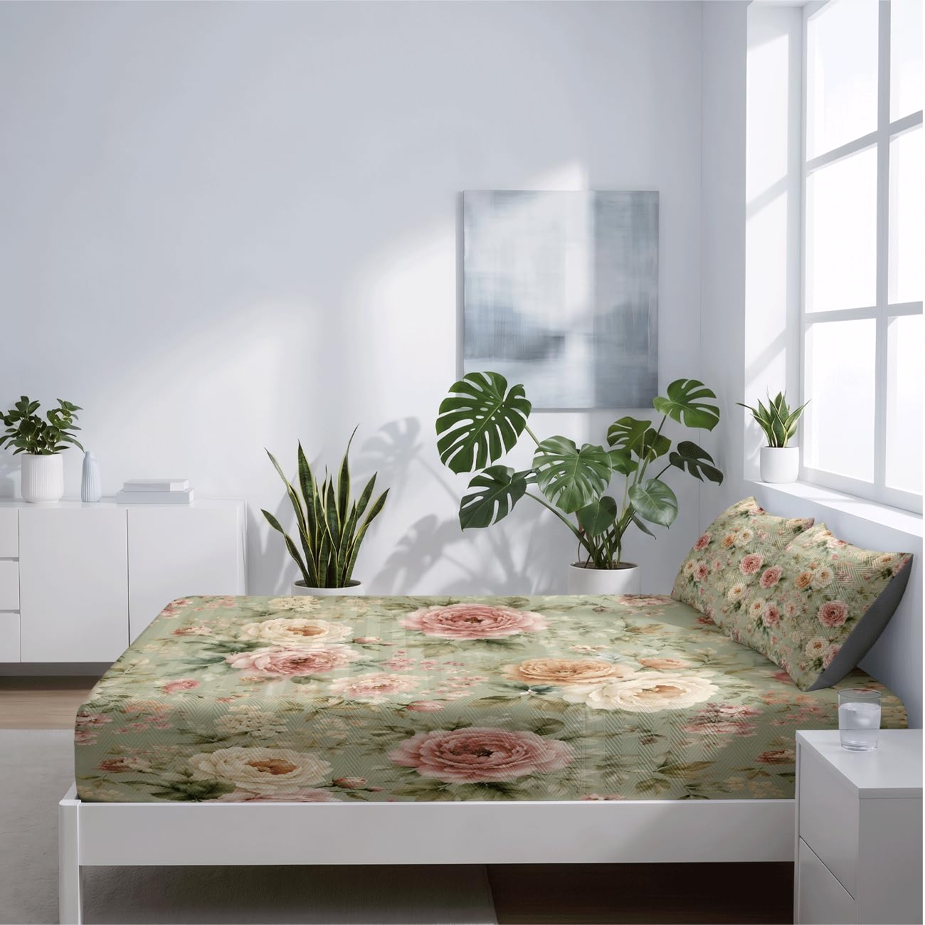 Sábana Bajera Ajustable Refrescante (Rosa 10,200x200cm)