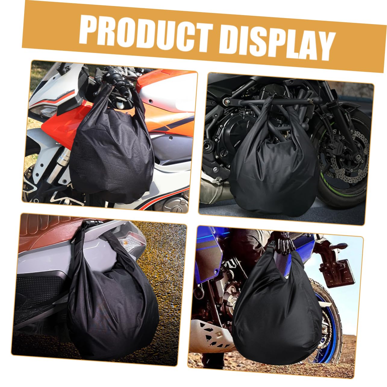 Borsa Porta Casco per Moto, Portacasco Oxford Nero, Leggera e Portatile, Apertura Facile per Riporre Casco in Viaggio