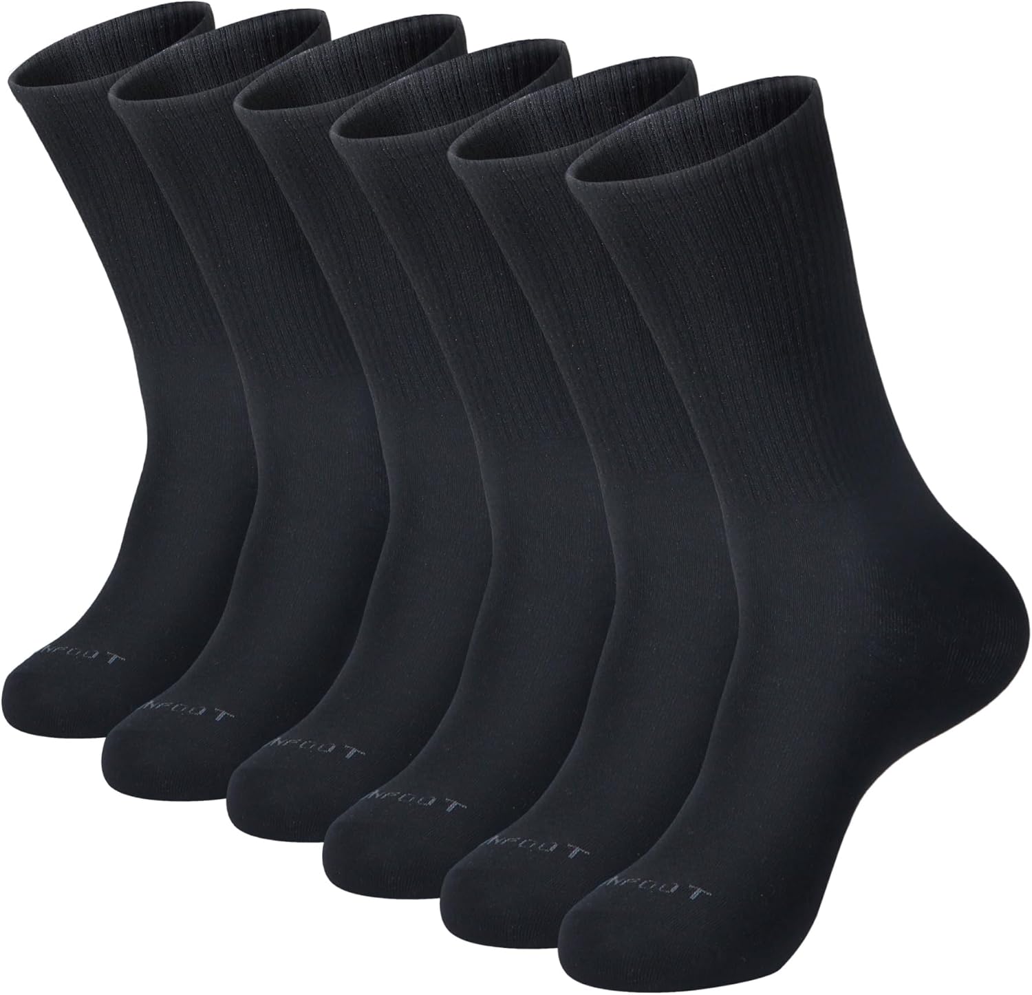 MONFOOT Men's/Women's 3-6 Pairs Cotton Daily Crew Socks, Multipack