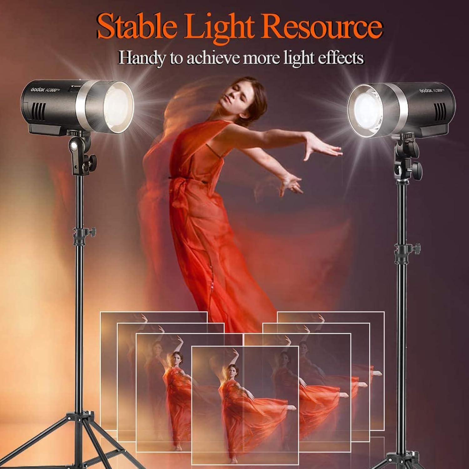 Godox AD300Pro AD300 Pro Strobe Flash, Studio/Outdoor Flash with 300Ws 2.4G 1/8000s HSS Flash with Godox XProII-N TTL Wireless Flash Trigger for Nikon Camera : Electronics