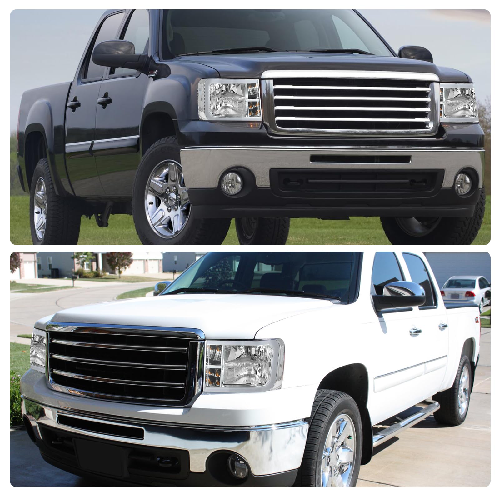 Amazon | DWVO LED DRL ヘッドライトアセンブリ 2007-2013 GMC Sierra