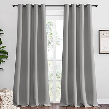 Review NICETOWN Silver Grey Room Darkening Curtain Panels 90″ Long for RV, Play Room, Studio, Heat Block Out and Keep Warm Drapes Window Treatment Drapes for Doorway Entryway Patio (55″ Width, 2 Panels) Review NICETOWN Silver Grey Room Darkening Curtain Panels 90″ Long for RV, Play Room, Studio, Heat Block Out and Keep Warm Drapes Window Treatment Drapes for Doorway Entryway Patio (55″ Width, 2 Panels)