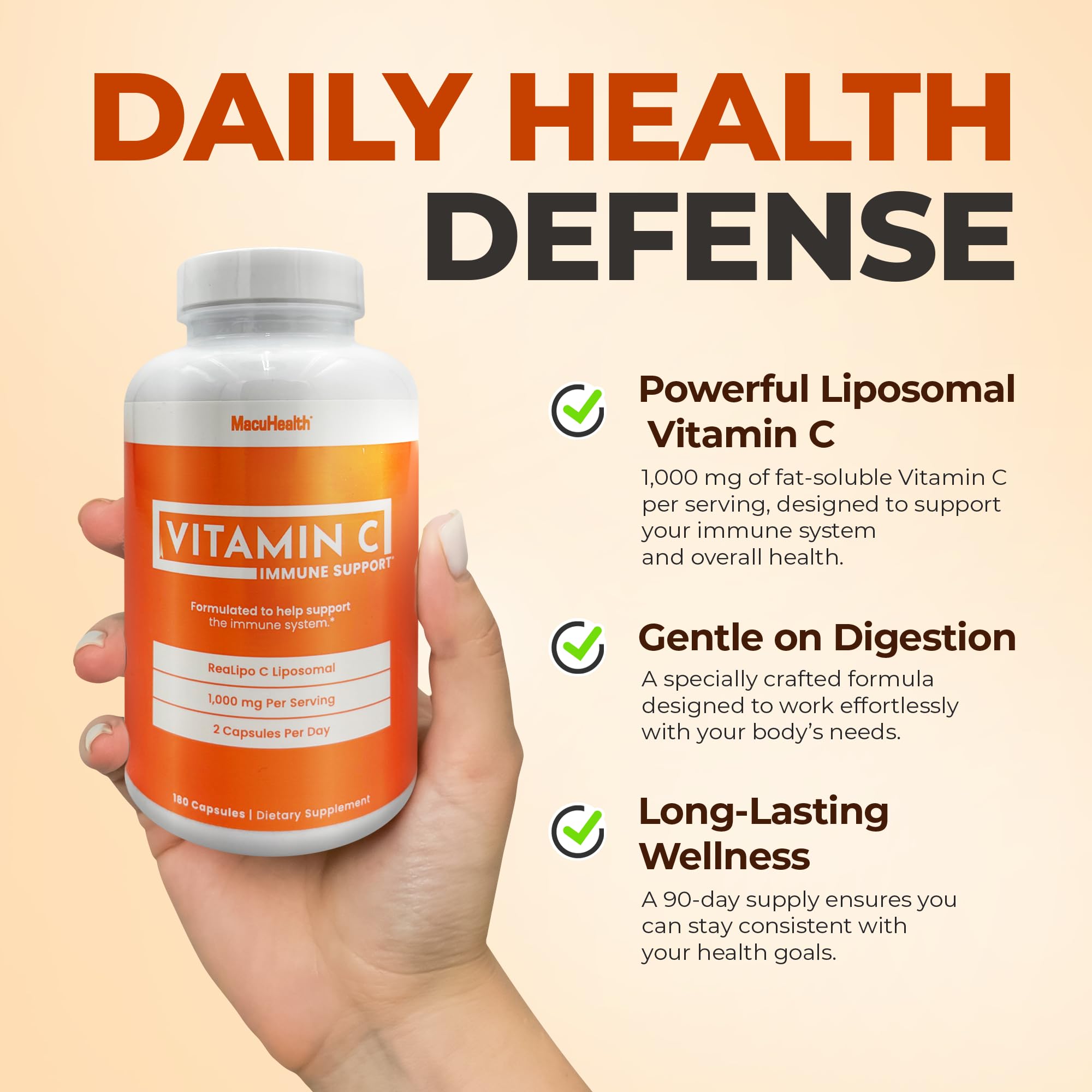 Macuhealth Liposomal Vitamin C 1000MG - High Bioavailablity, Antioxidant — Amazon image 5