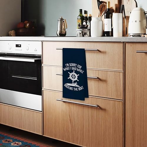 Miniatura 4 de Voatok Regalos para propietarios de barcos, toallas de plato con anclaje de barco, accesorios de barco para mujeres, accesorios de lago, toallas de