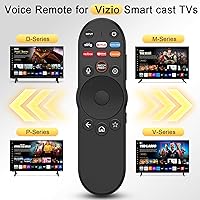 Vista 3 de Mando a distancia de voz para control remoto de Smart TV Vizio, XRT270 Mando a distancia de voz Bluetooth para VIZIO SmartCast D/P/M/V-Series 4K
