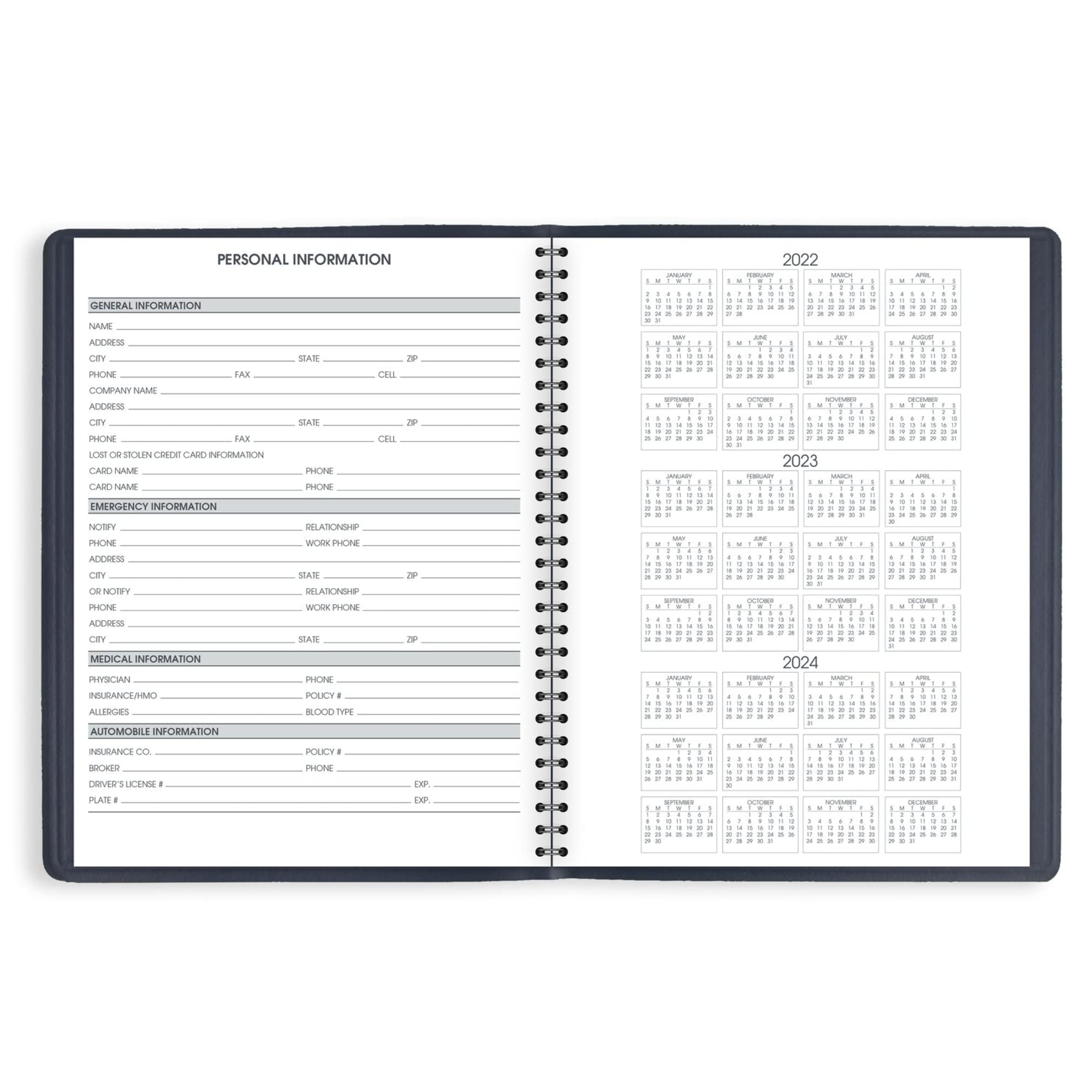 At-A-Glance Planer tygodniowy, 709502023, planer tygodniowy, 20,5 cm x 28 cm, duży, granatowy (7095020), 709502023