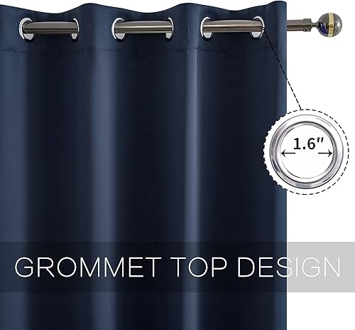 Miniatura 3 de YGO Cenefas opacas de cocina con aislamiento térmico y eficiencia energética con ojales en la parte superior, para ventanas pequeñas, paneles dobles