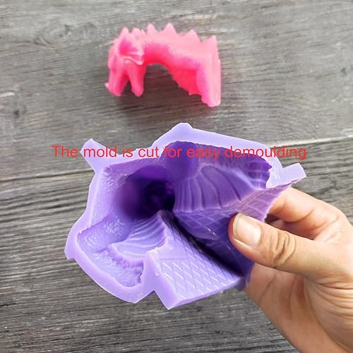 Miniatura 6 de Molde de silicona para velas de Dragon Head, molde para jabón, fondant, chocolate, pastel, caramelo, resina epoxi, cera de bricolaje, arcilla