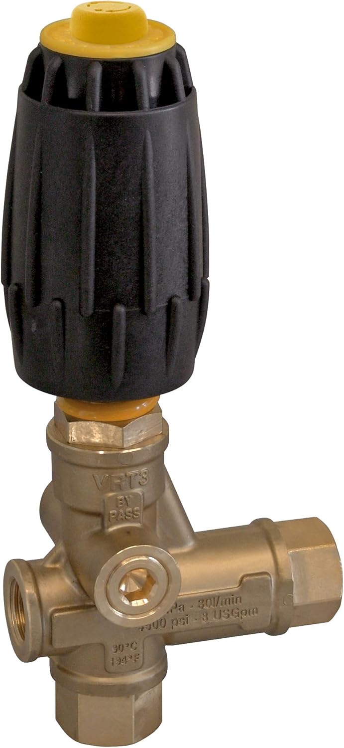 Pressure Washer VRT 3 Unloader - 4500 PSI, 10.5 GPM, 3/8" FNPT, Black, w/Knob
