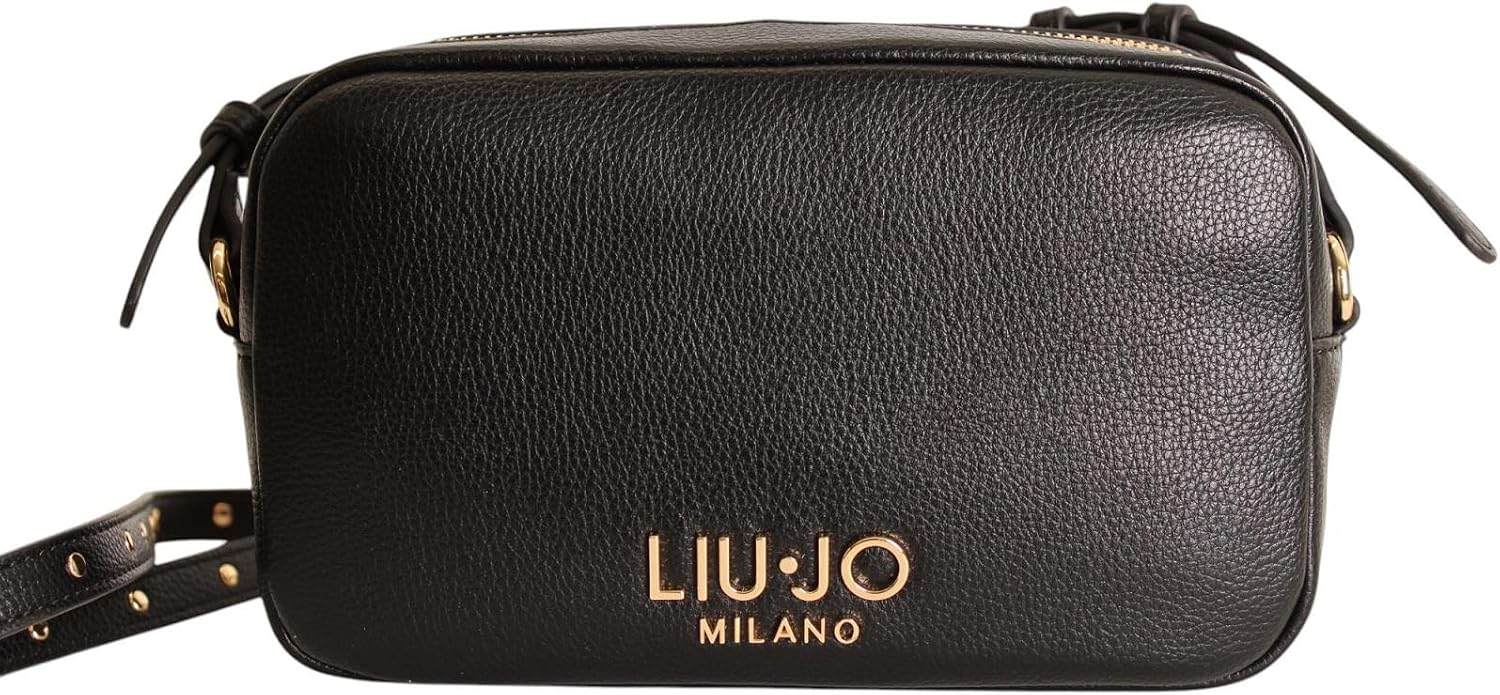 Front view of the Liu Jo handbag with the prominent gold 'LIU JO MILANO' logo.