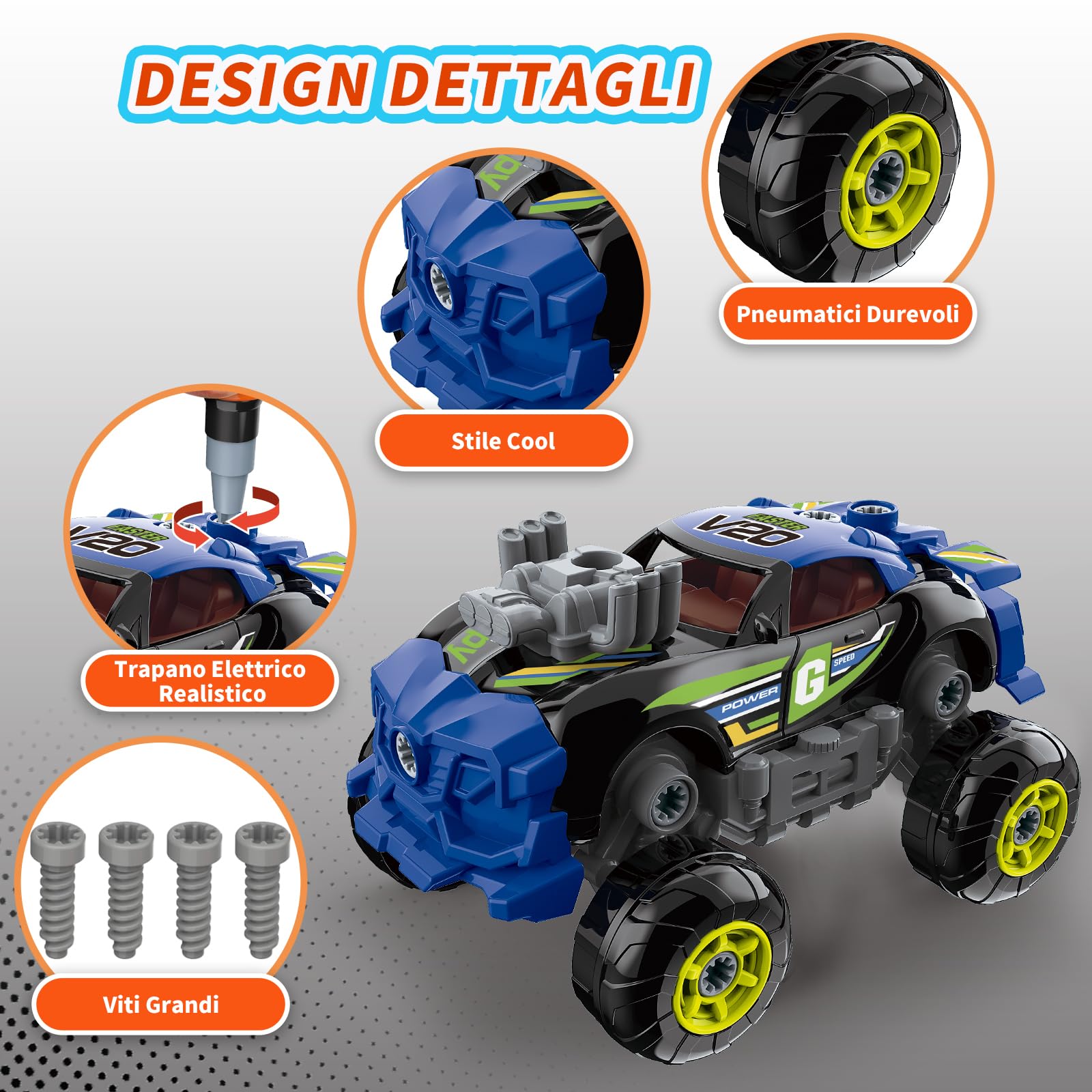 Pup Go Auto 3-in-1 Camion da Costruzione per Bambini di 3 4 5 6 Anni, 43 Pezzi con Trapano Elettrico, Giocattolo Camion da Costruzione, Costruisci la Tua Auto, Regalo Giochi Ideale per Ragazzi (Nero)