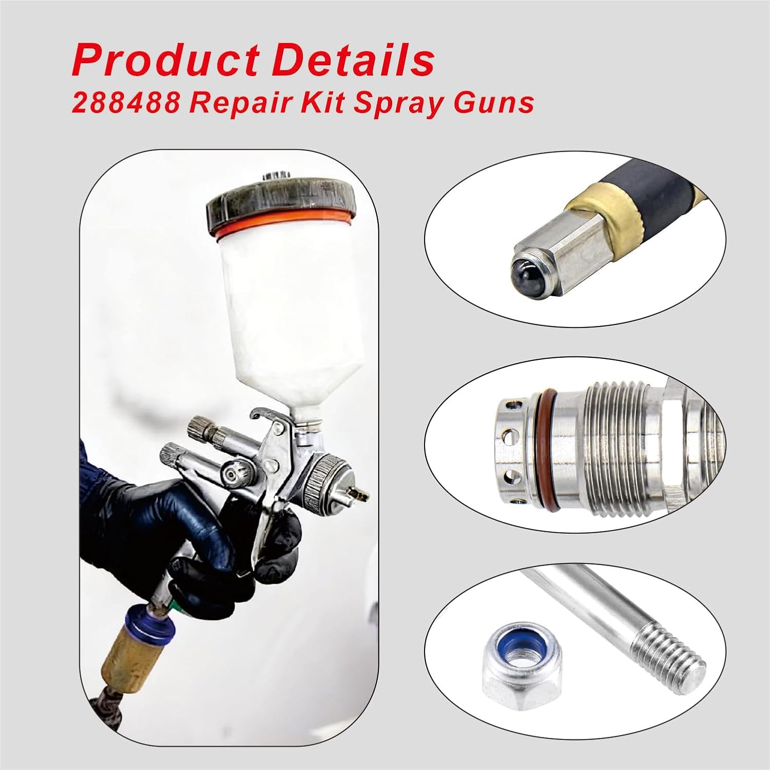 288488 Spray Gun Repair Kit Compatible with Graco Contractor FTX | Fits 288420, 288421, 288425, 288429, 288430, 288431, Airless Spray Gun, Contractor & FTX Series