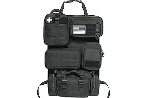 6 Pack Tactical Molle Car Seat Back Organizer