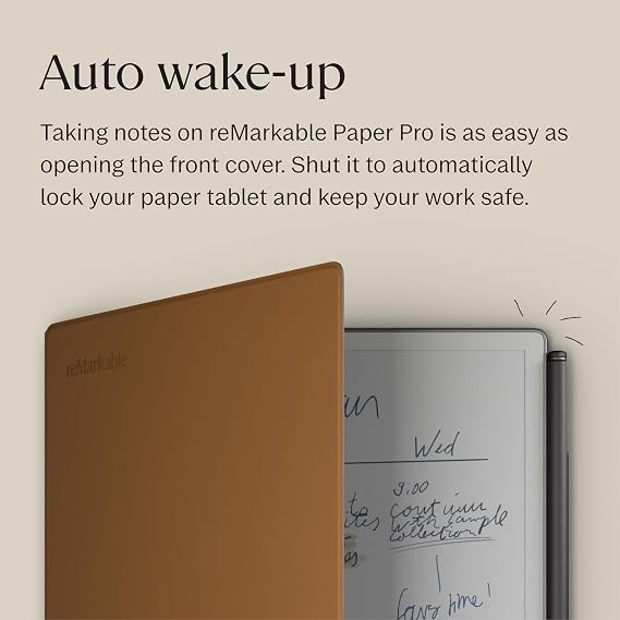 reMarkable Paper Pro Book Folio – Brown Leather