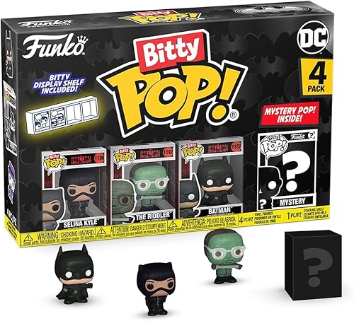 Funko Bitty POP! Batman 85th - Figura de Catwoman, paquete de 4 y un misterio sorpresa - 0.9 pulgadas (0.9 in) - DC Comics coleccionable - Estante