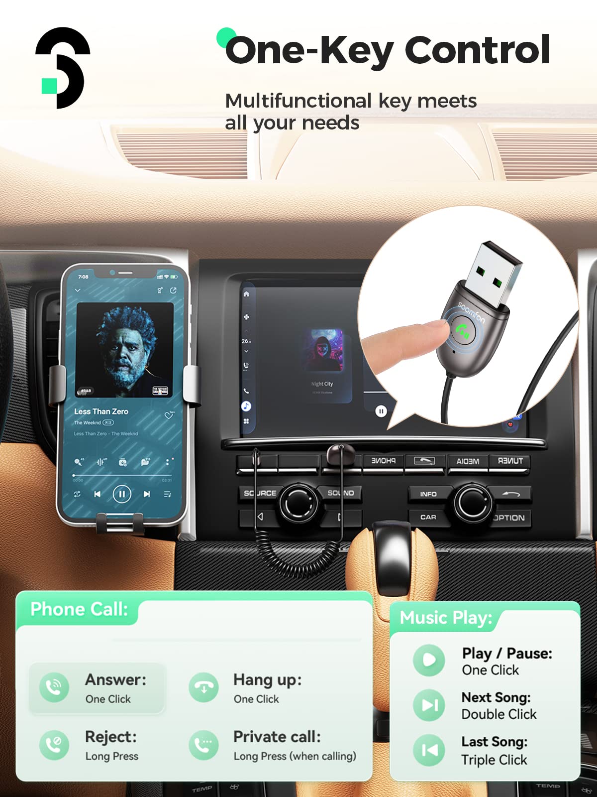 Kazumi Wireless Bluetooth 5.3 Aux Receiver 3.5 MM For Car, Home Stereo, Speakers, Wired Headphones - 10 Hours Continuous Seamless Music Streaming & Playtime, BR05 - View #4