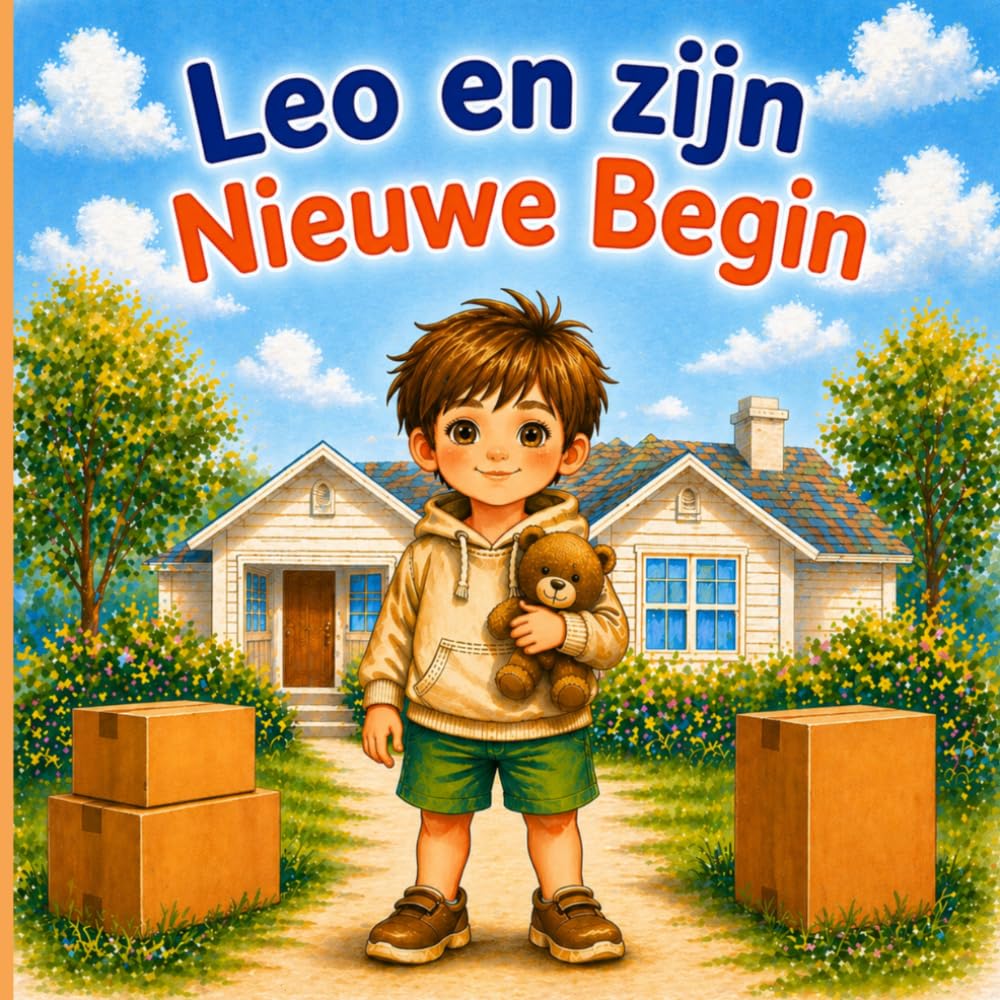 Leo en zijn Nieuwe Begin: Nederlands kinderboek over een verhuizing naar een nieuw huis, nieuwe vrienden maken en omgaan met veranderingen