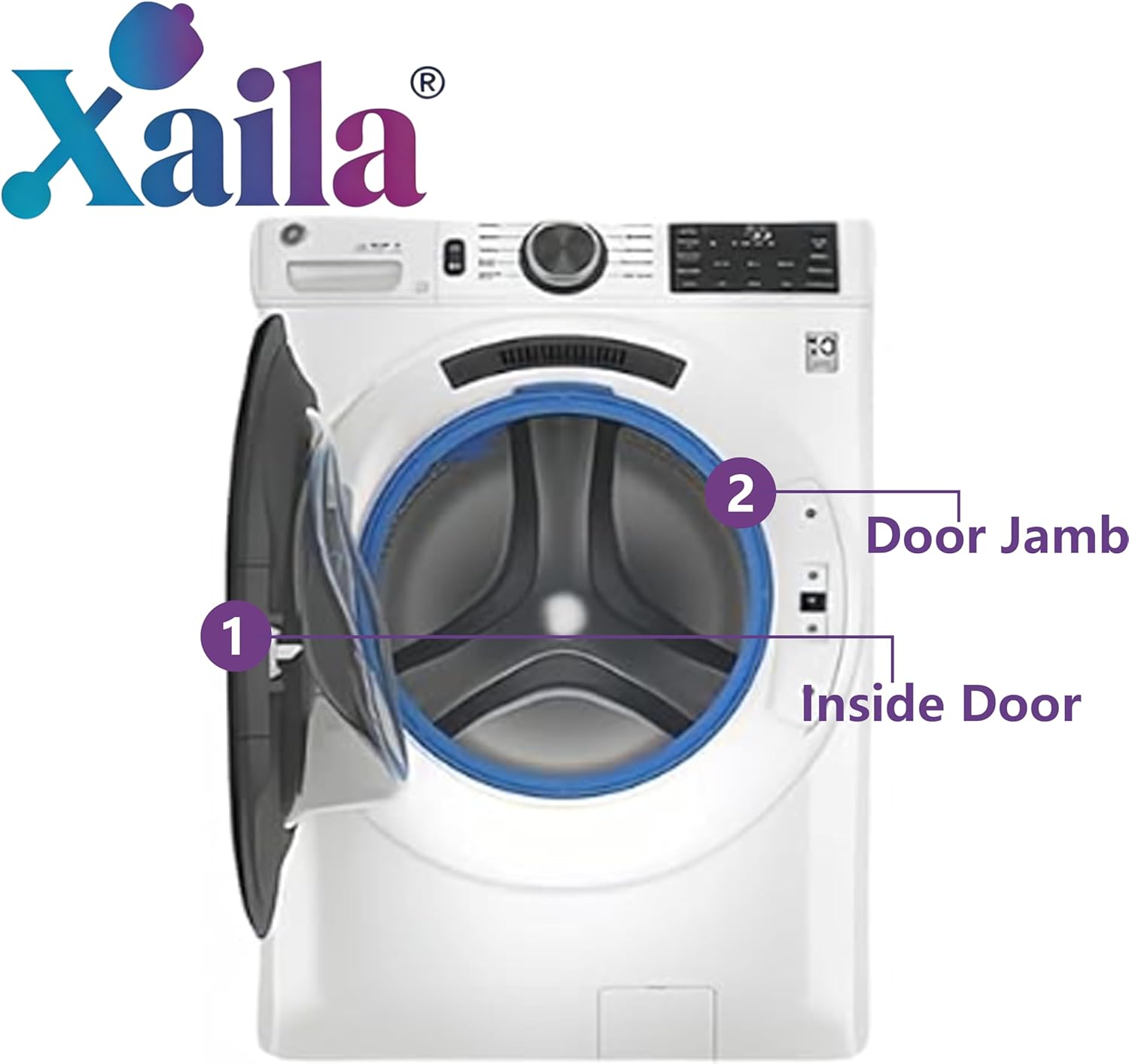 Xaila WH05X29521 Washer Door Gasket Seal - Replacement for GE Front Load Washer Door Boot, Compatible with GE GFW550SSN0WW, GFW510SCN0WW Series & More, Replaces Part# 4978358, AP6983548