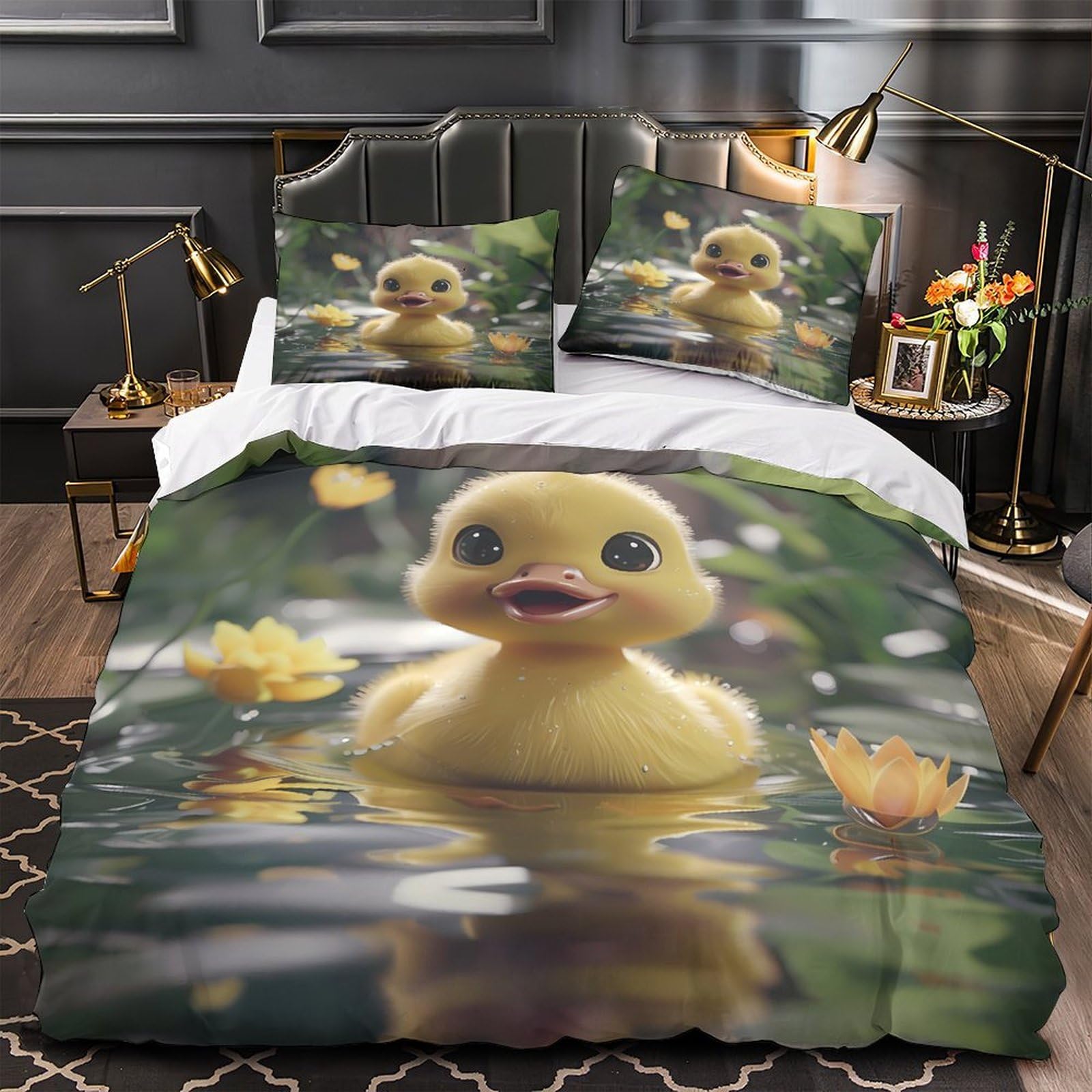 Housse de couette dragon microfibre hypoallergénique ultra douce et résistante