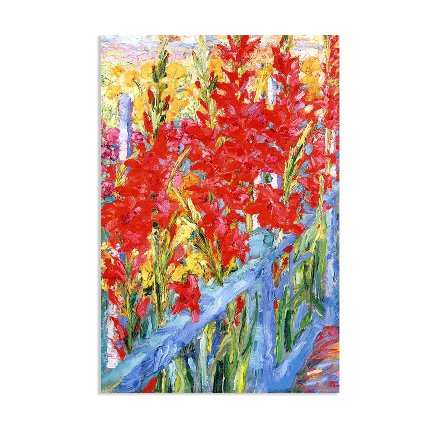 RXNHGJDS Emil Nolde Canvas Print Wall Art Famous Flowers Oil Paintings Reproduction red Irises Emil Nolde Poster for Living Room Bedroom Home Decor 70x50cm(28x20in) poster