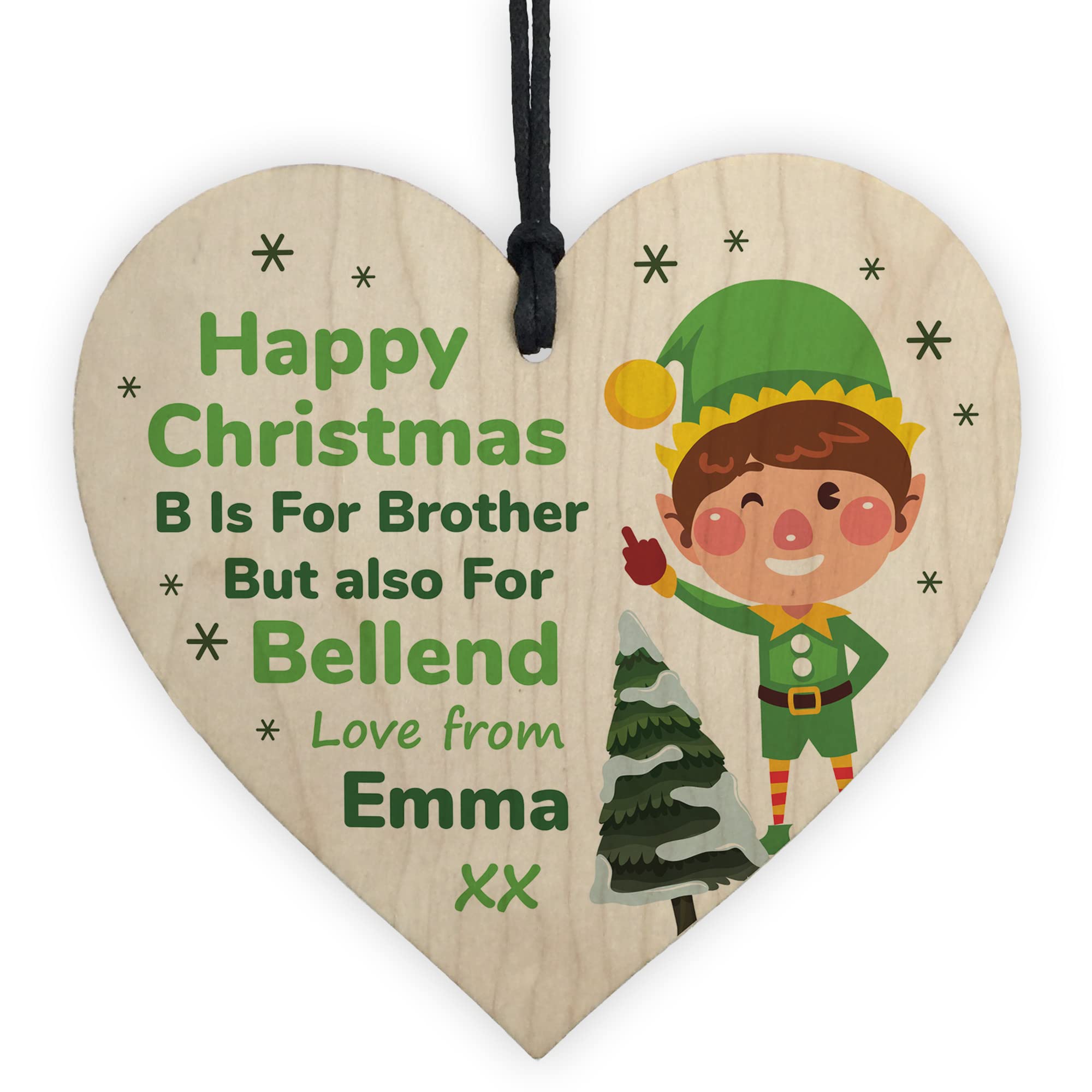 Red Ocean Funny Rude Christmas Gifts For Brother Personalised Novelty Heart Gift Idea From Sister