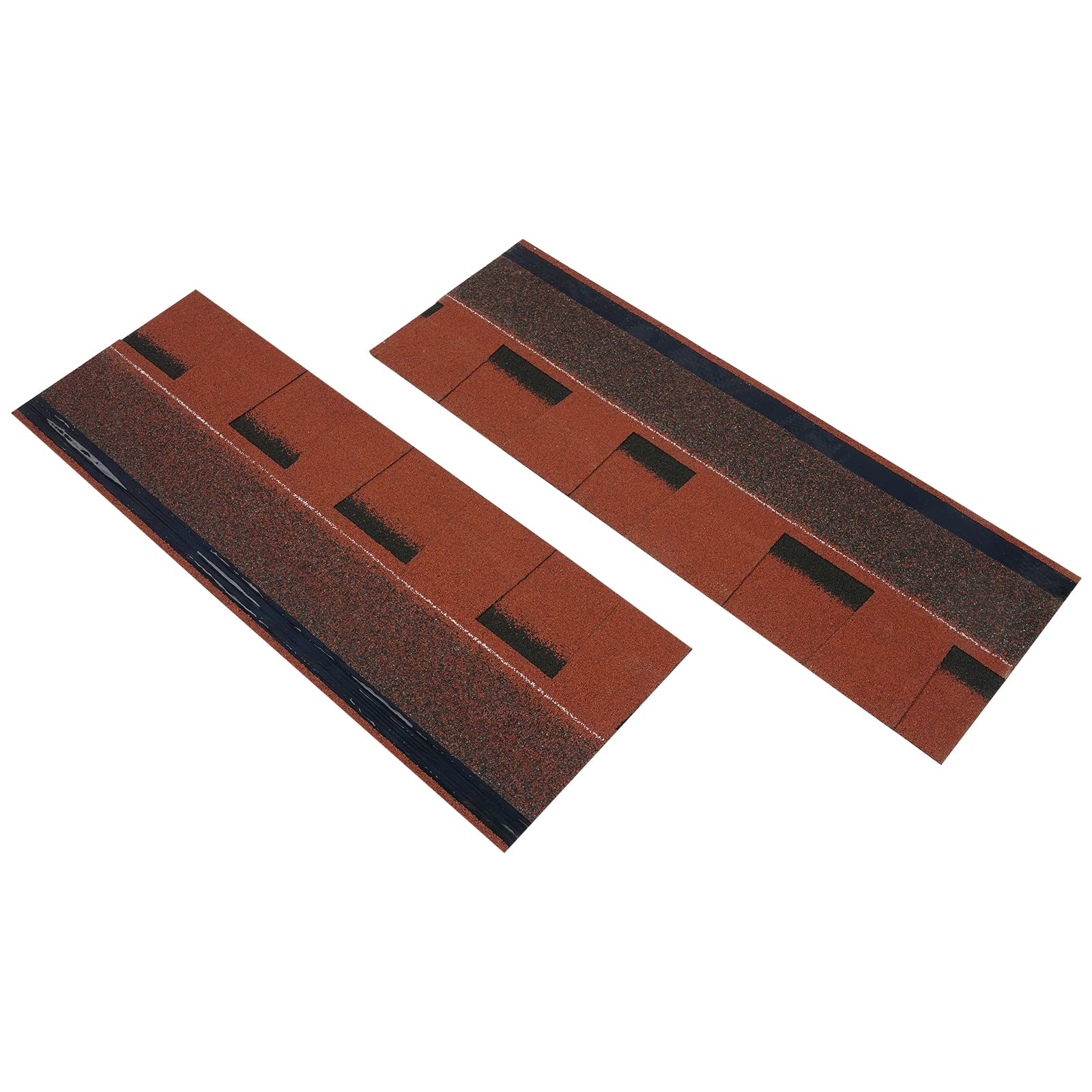 16 tejas de asfalto, tejas bituminosas, autoadhesivas y resistentes a la intemperie para cobertizos de jardín, cobertizos y garajes, 100 x 33,3 cm (rojo)