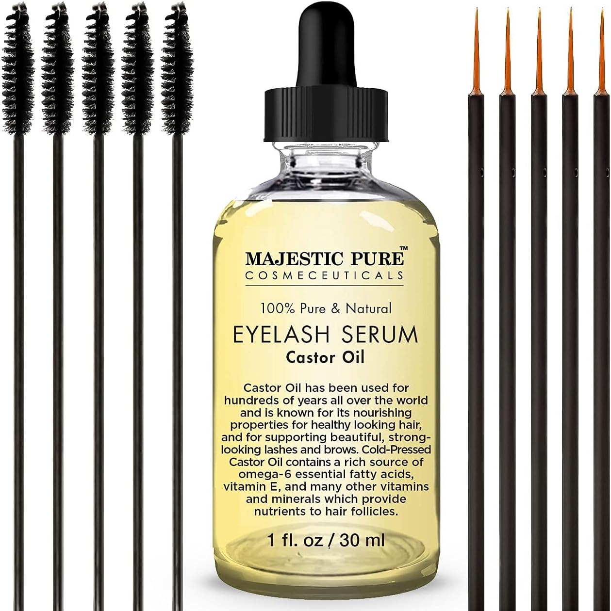 Majestic Pure Castor Oil Eyelash Serum 1 fl oz