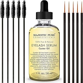 Majestic Athletic Castor Oil for Eyelashes Growth Serum, and Organic and Provides Natural Eyebrows (1 fl oz)