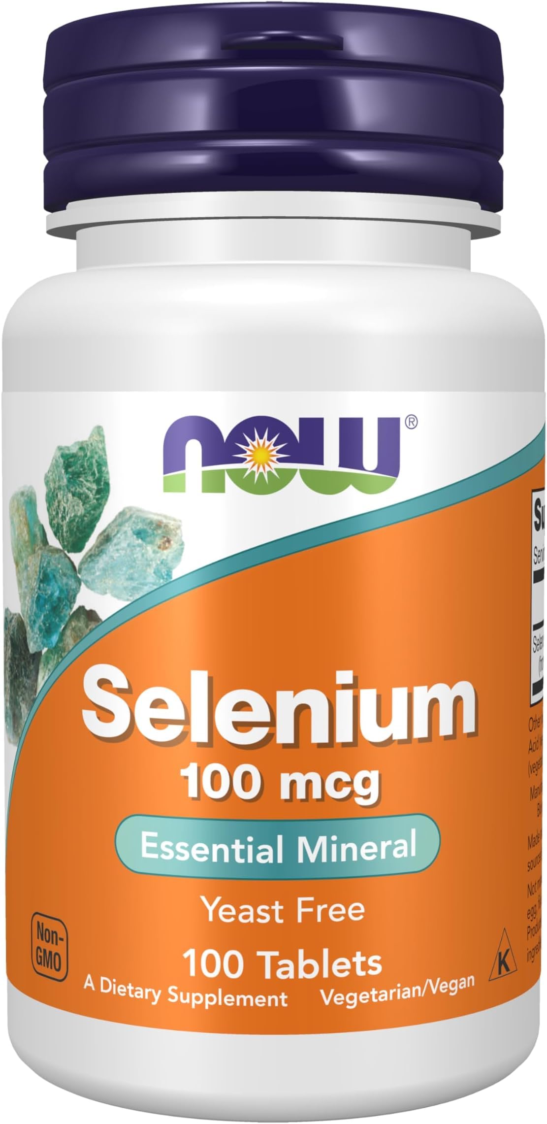 Now Supplements, Selenium (L-Selenomethionine) 100 mcg, Essential Mineral*, Tablets, 100 Count (Pack of 12)