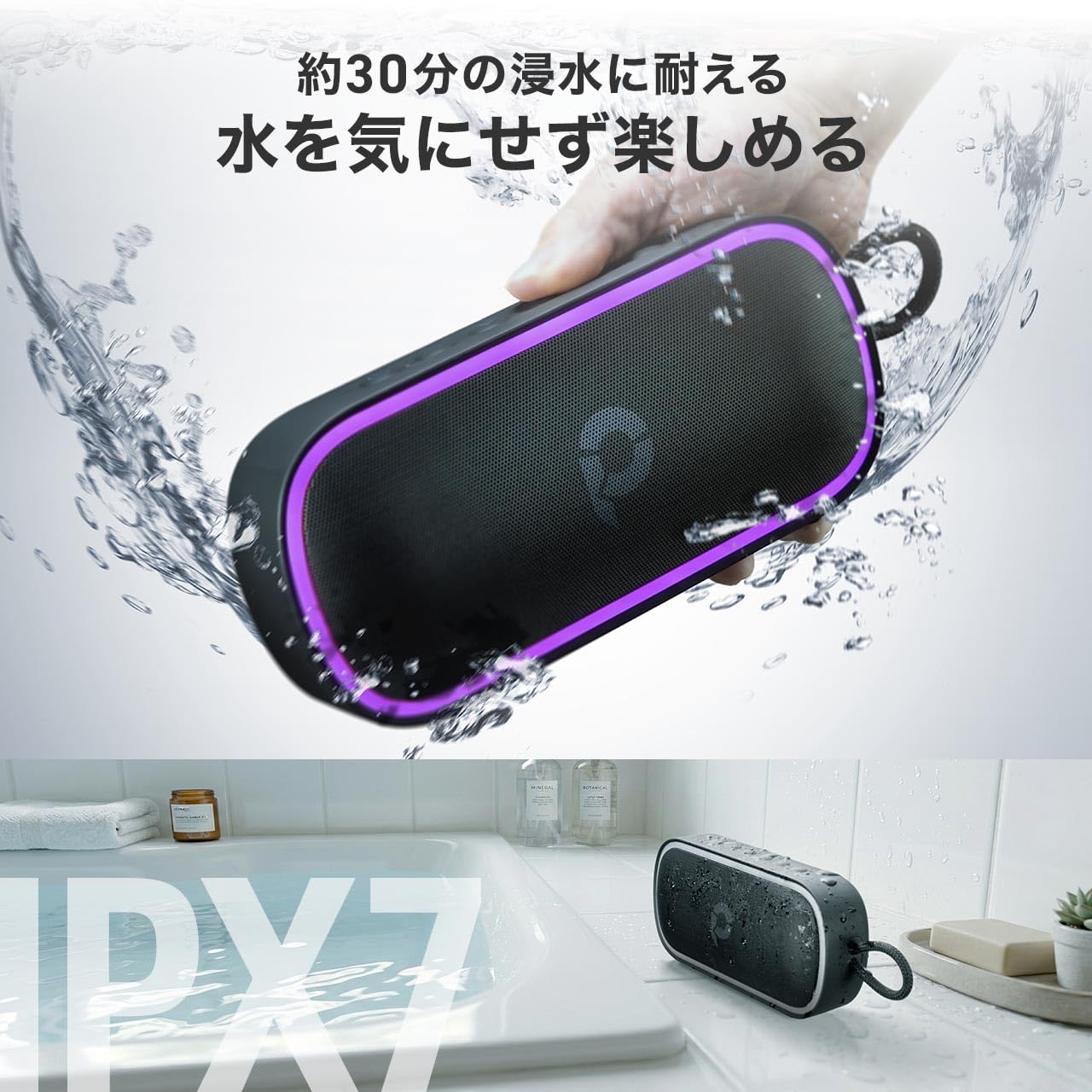 Amazon.co.jp: サンワダイレクト Bluetoothスピーカー 防水 IPX7 20W