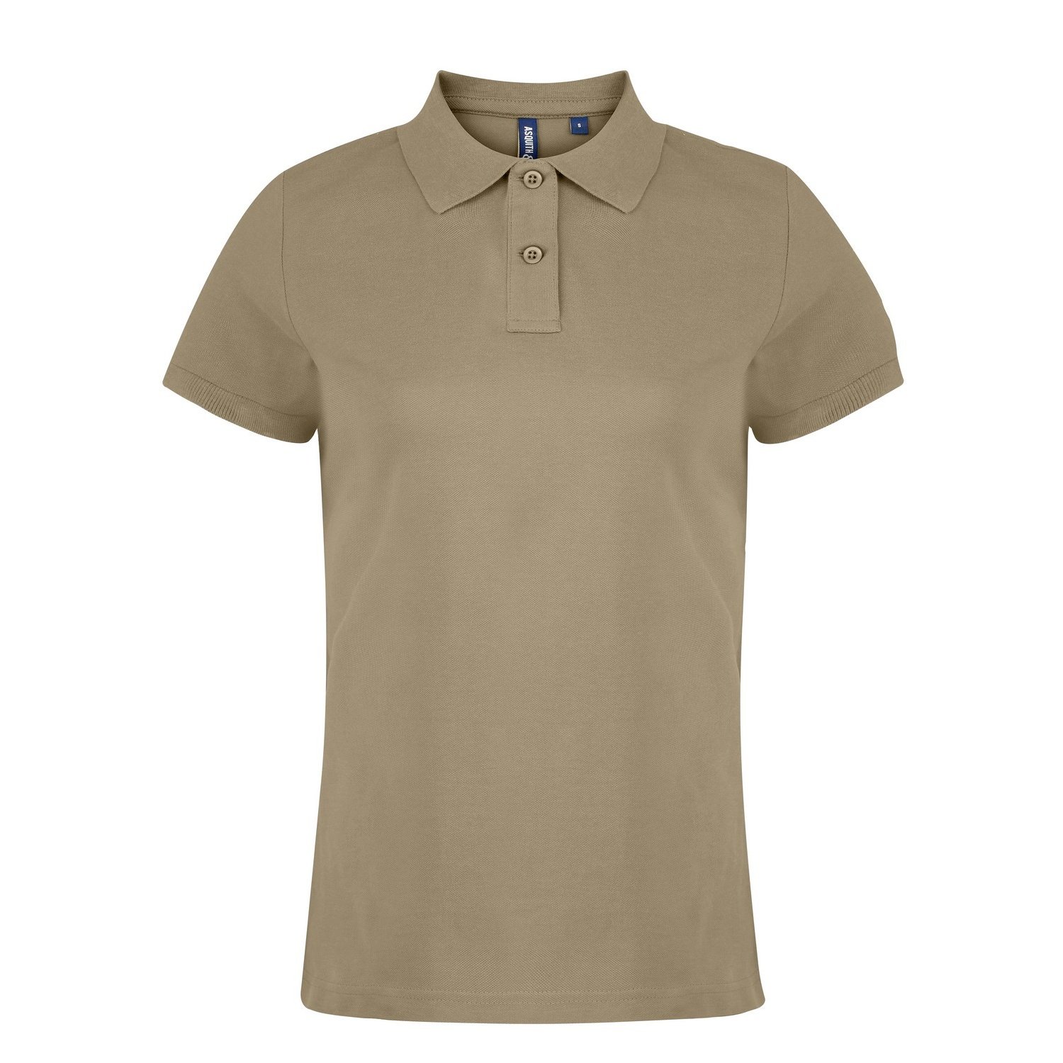 Asquith & Fox Women's Women's Polo Regular Fit Short Sleeve Polo Shirt, Brown (Khaki 000), 8 (Manufacturer Size:XS)