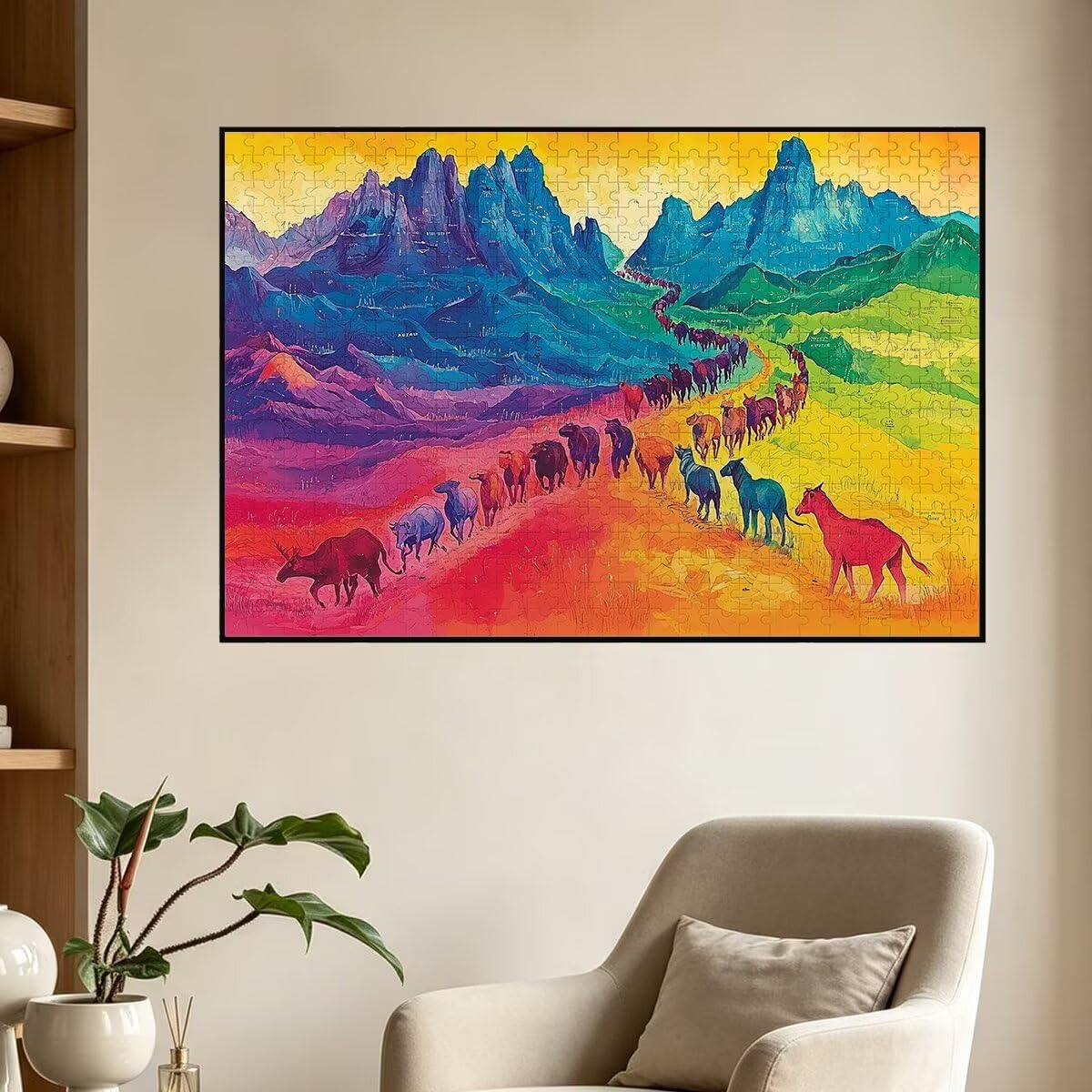 Puzzle 1500 Pièces Adultes en Bois Coloré, Puzzle Nature, 87x57cm -1167