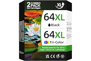 HP 64XL Black and Tricolor Combo Pack: Exceptional Print Quality for HP Printers