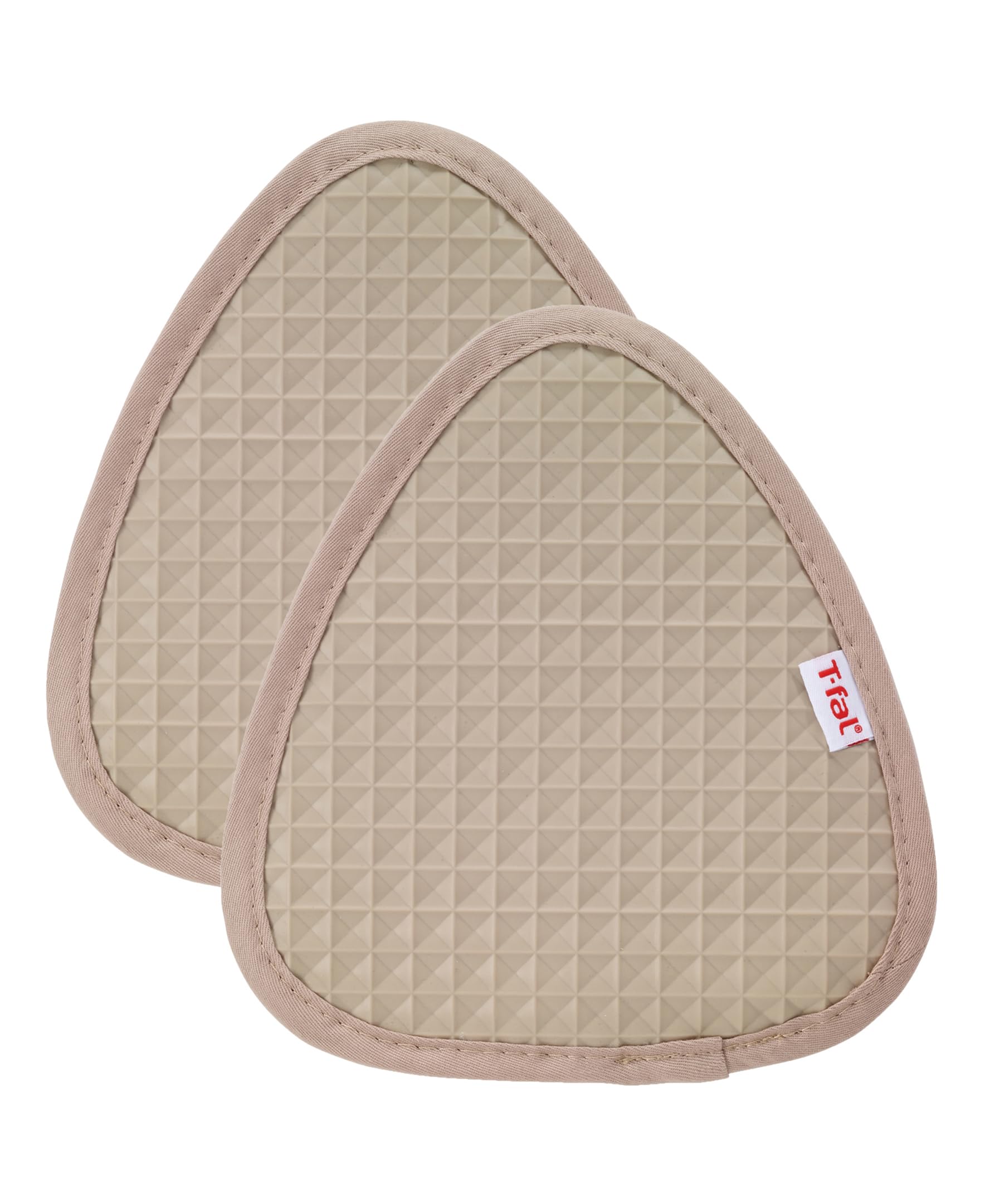 T-fal Textiles Juego de Soportes de Silicona para ollas, Softflex, Agarre Antideslizante, Resistente al Calor, 8.25 x 7.5 Pulgadas, Paquete de 2, Arena