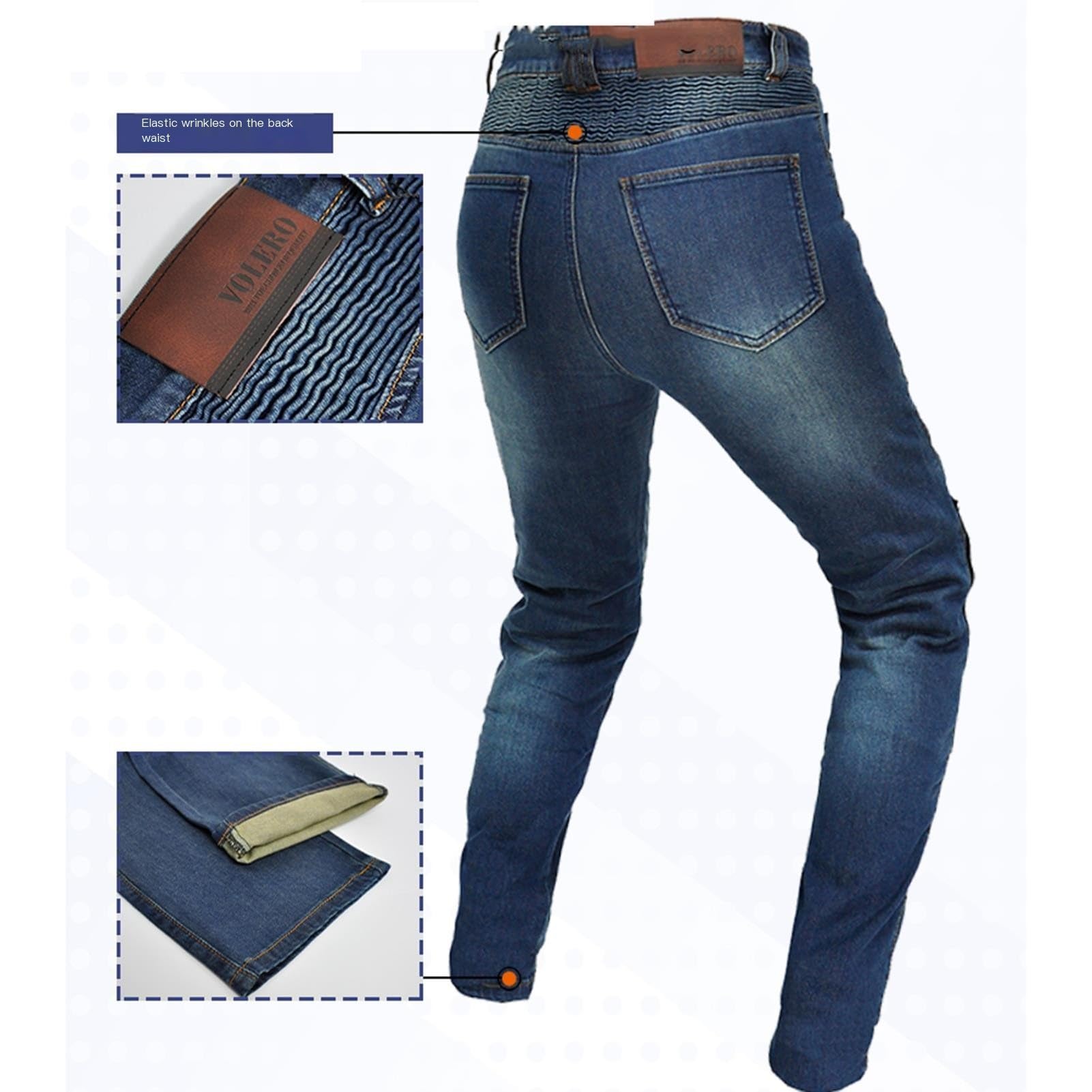 WESBR Pantaloni da Equitazione del Motocross da Donna/Uomo Pantaloni Motociclistici Lacrima -Tessuto Resistente/con Armatura CE Utilizzato for Motociclette, Sci, Avventura