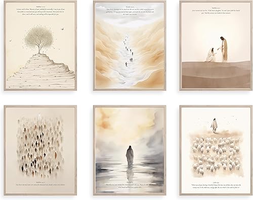 TwoDays Arte de pared cristiano, versículos de la Biblia, decoración de pared, pintura de aula de escrituras, póster de Jesús, obra de arte de