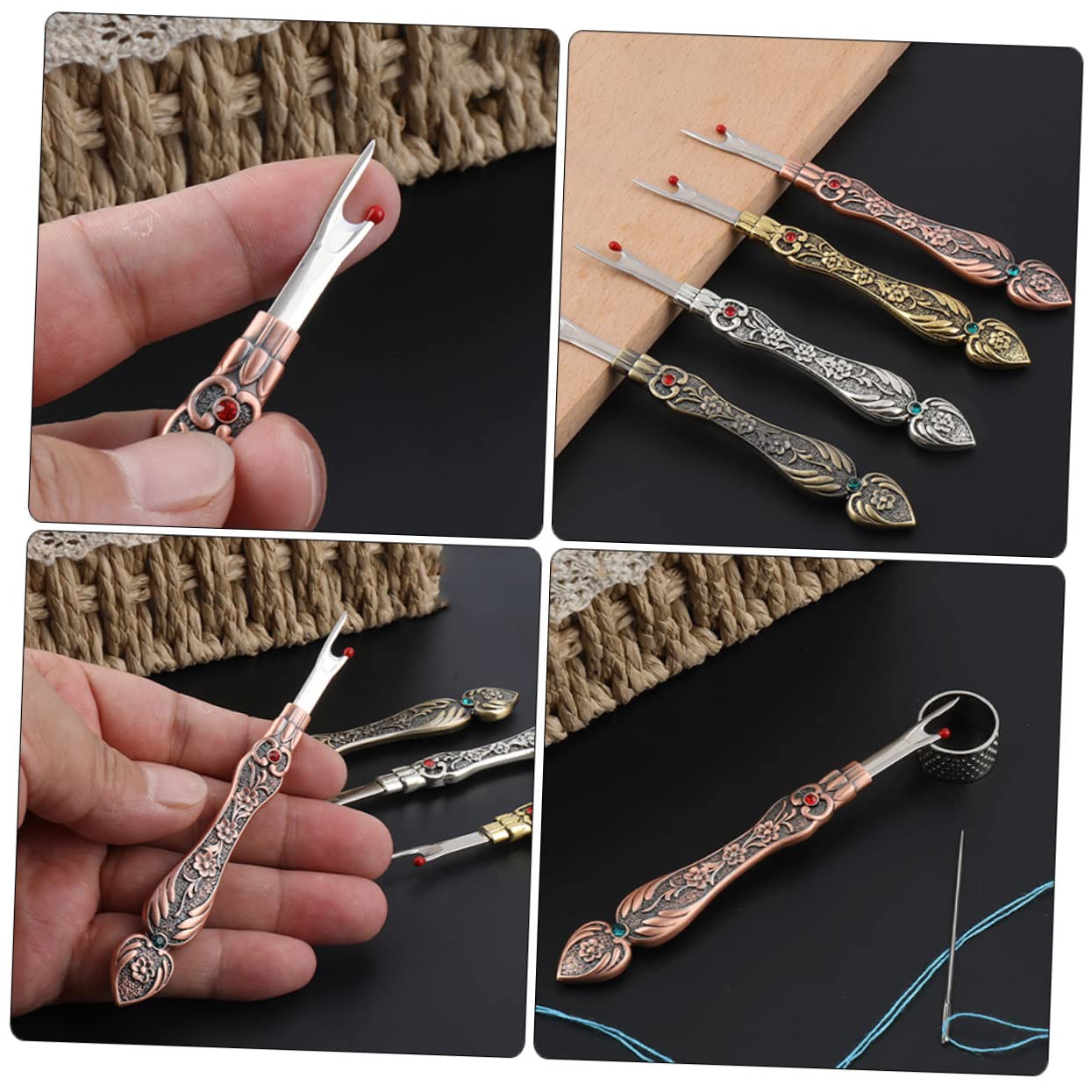Lurrose 4 Piezas Destripador De Costuras Herramientas De Bordado Herramienta Para Quitar Puntadas Suministro De Costura Herramienta Para Quitar Hilo Herramientas De Costura Creativas