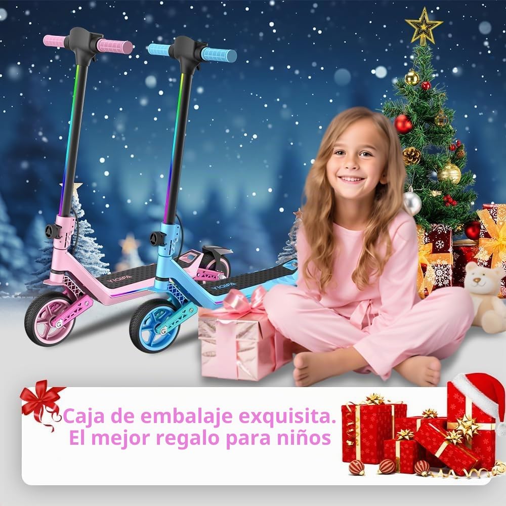 Patinete Eléctrico para Jóvenes U8 Todo Terreno - Doble Suspensión Delantera y Trasera - 16km/h Velocidad Máx, 10km Autonomía - Plegable y Ligero - Motor 110W - para Niños 8-16 Años