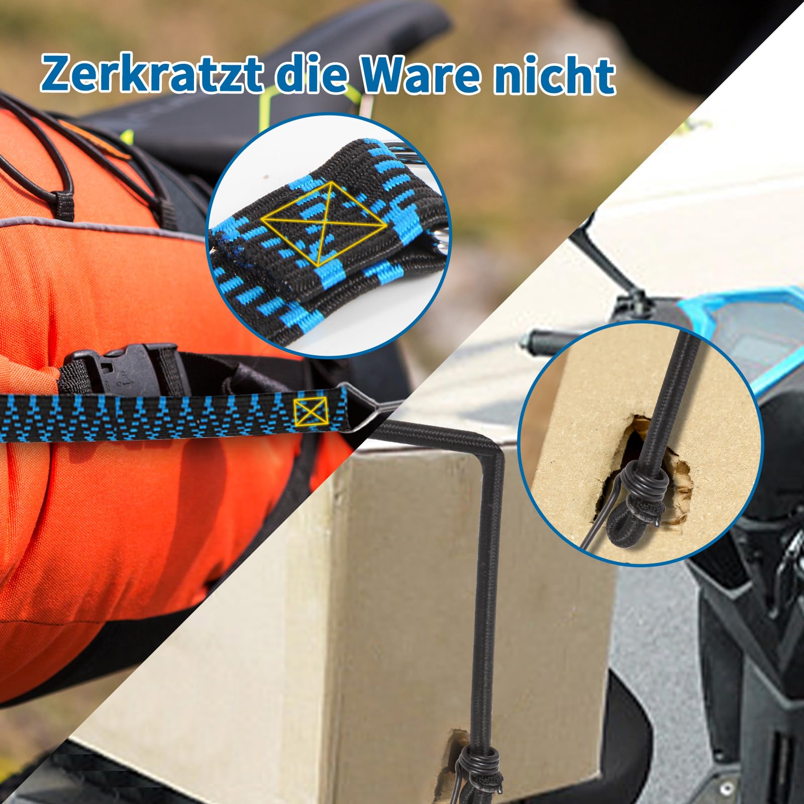 Corda Elastica Lunga 4 Metri Con Ganci Di Sicurezza E Clip