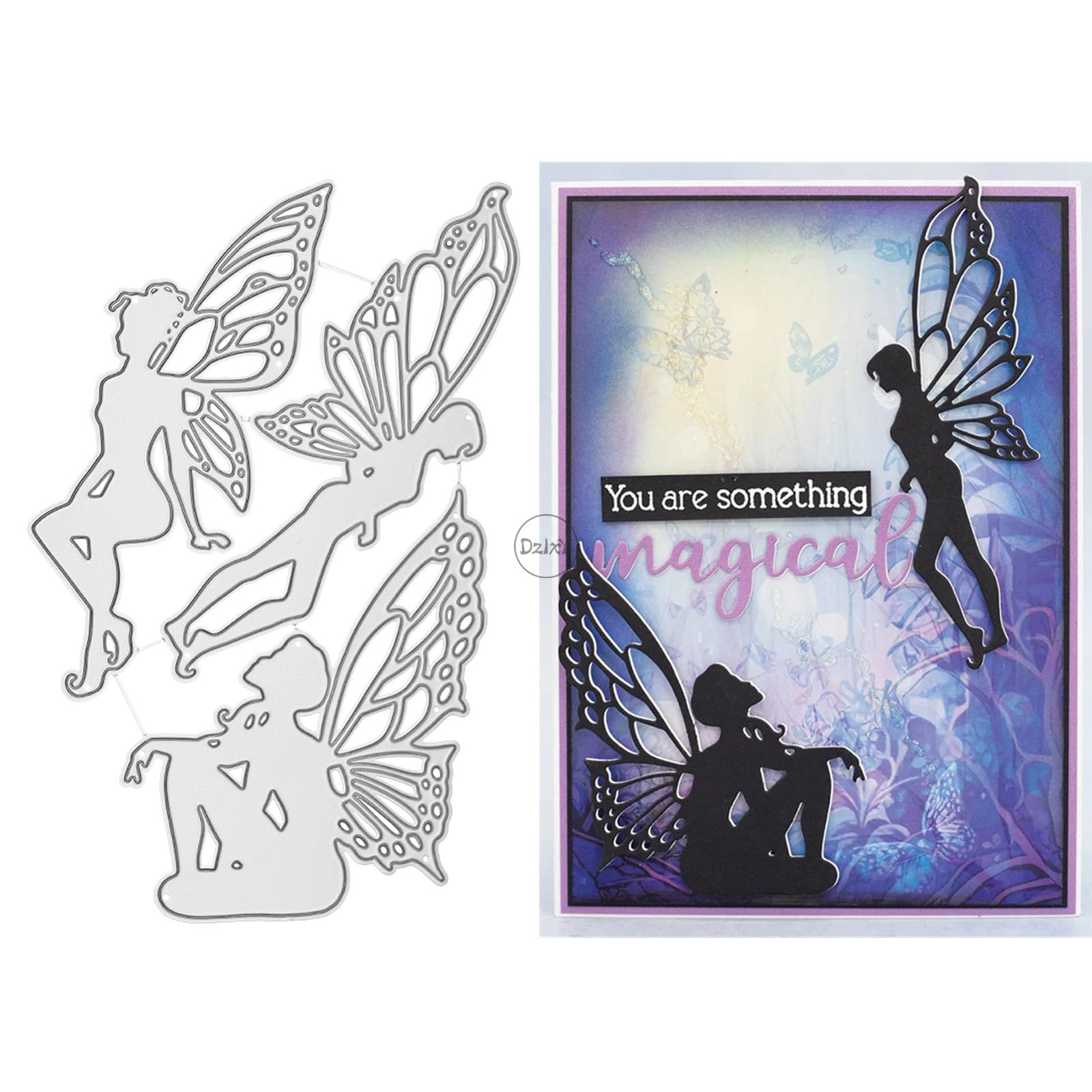 DzIxY Butterfly Fairy Metal Cutting Dies for Card Making Kit Embossing Paper Die Cuts Set Scrapbook Stencils Supplies Machine Templates