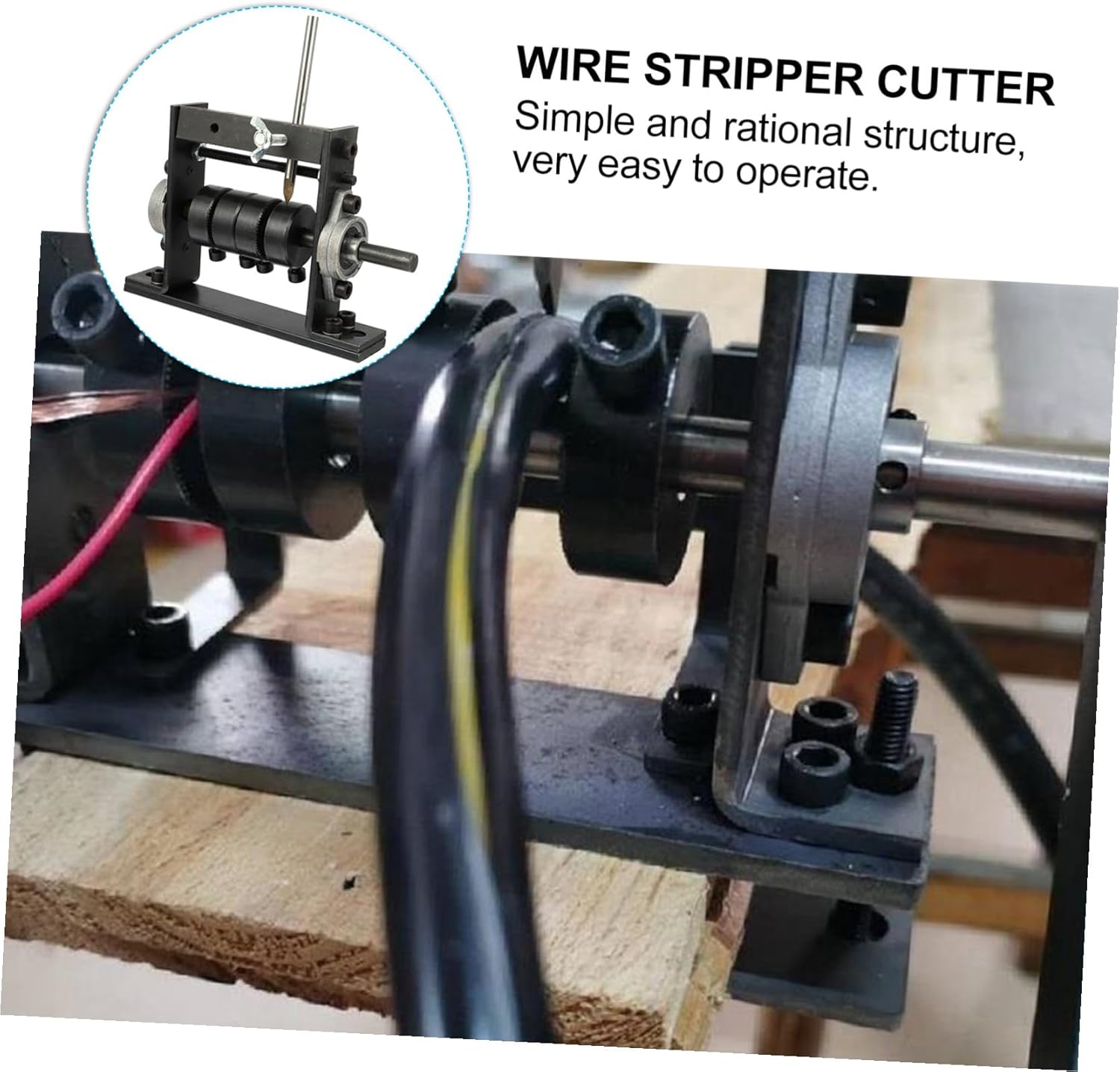 NUOBESTY Manual Wire Stripper Tool for Home Use Compact Wire Cutting and Stripping Hand Tool Portable with Comfortable Handle Design for Efficient Scrap Cable Processing