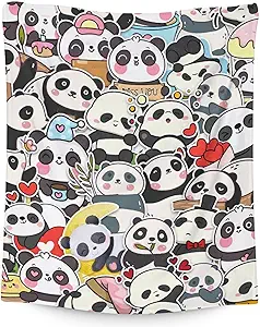 Panda Blanket Gifts - 40"x50" Cute Throw Blanket for Kids, Adults - Black Soft Fuzzy Blankets for Couch & Sofa