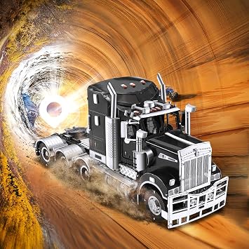 Piececool 3D Puzzles for Adults Metal Car Model Kits - H909 Heavy Truck Head Tractor Metal Model Building Kit, Home Decoration Challenging 3D Puzzles DIY Assembling Crafts Great Gifts