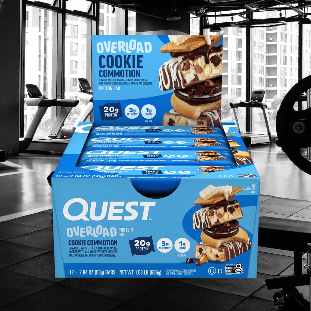 Quest Nutrition Overload Bars (12x58g) Cookie Commotion - Batony - Batony proteinowe