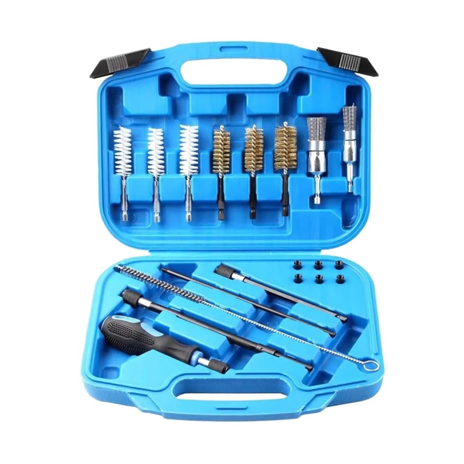 set di attrezzi Kit universale for la pulizia degli iniettori, spazzola Per metallica e adattatore for sedili di auto camion